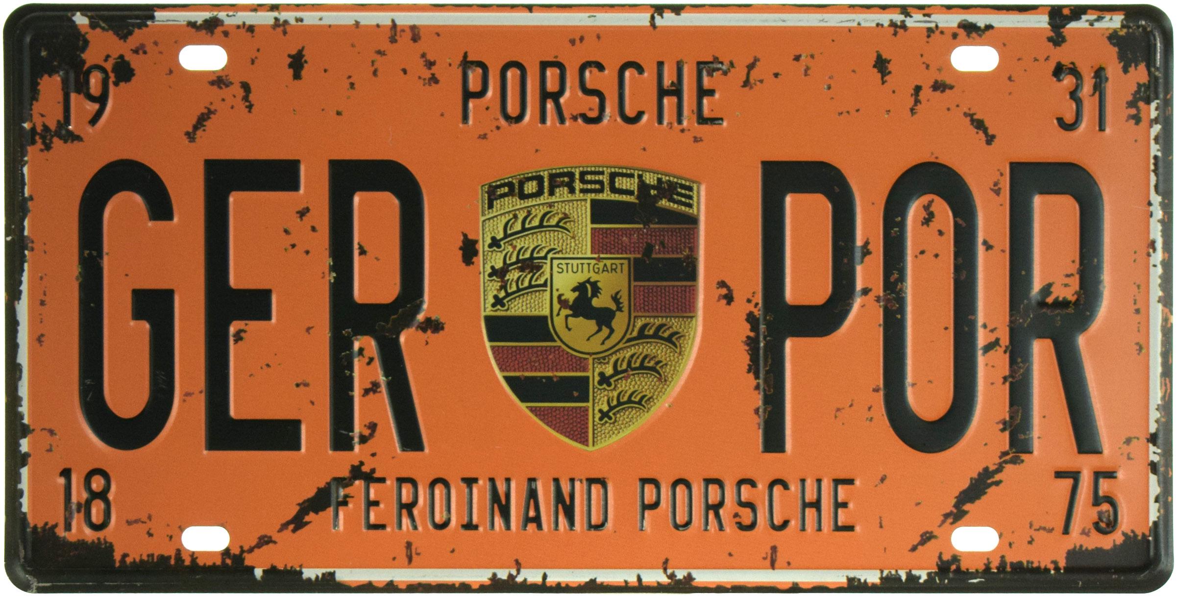 Табличка металева Porsche GER POR 15x30 см