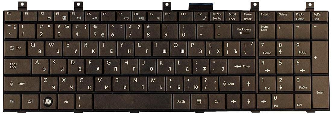 Клавиатура для ноутбука MSI MS 1675 Black