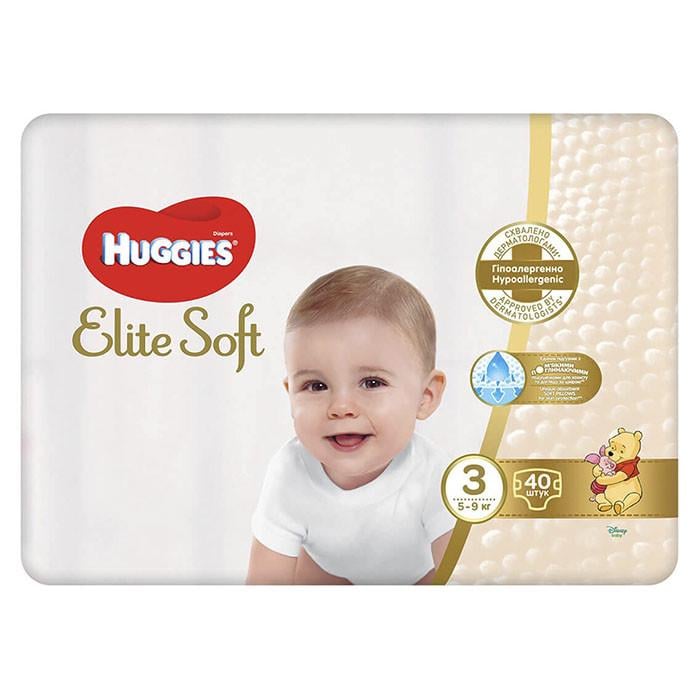 Підгузки дитячі Huggies Elite Soft 3 5-9 кг 40 шт. (1962124086)