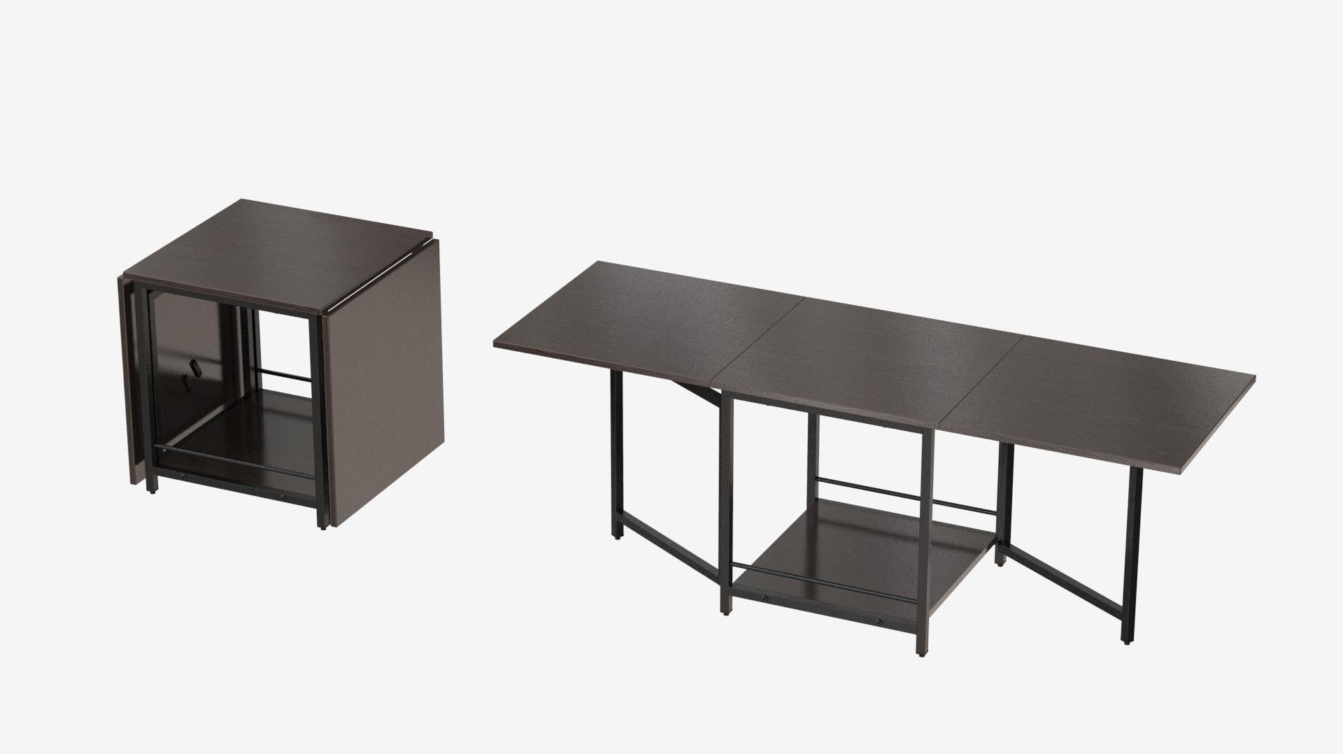 Стол журнальный трансформер Ferrum-decor Куб Комбо металл/ДСП 16 мм 650x540x532x500 мм Черный/Венге Магия (FRD-105313) - фото 9