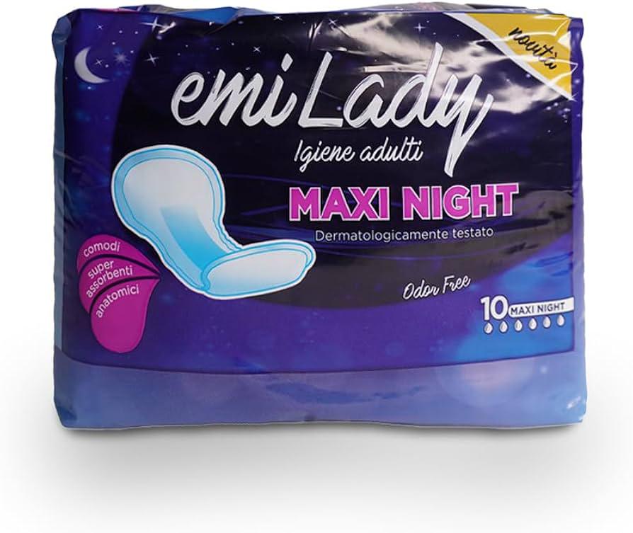 Прокладки женские урологические Emi Lady Maxi Night сложенные 7+ капель 10 шт.