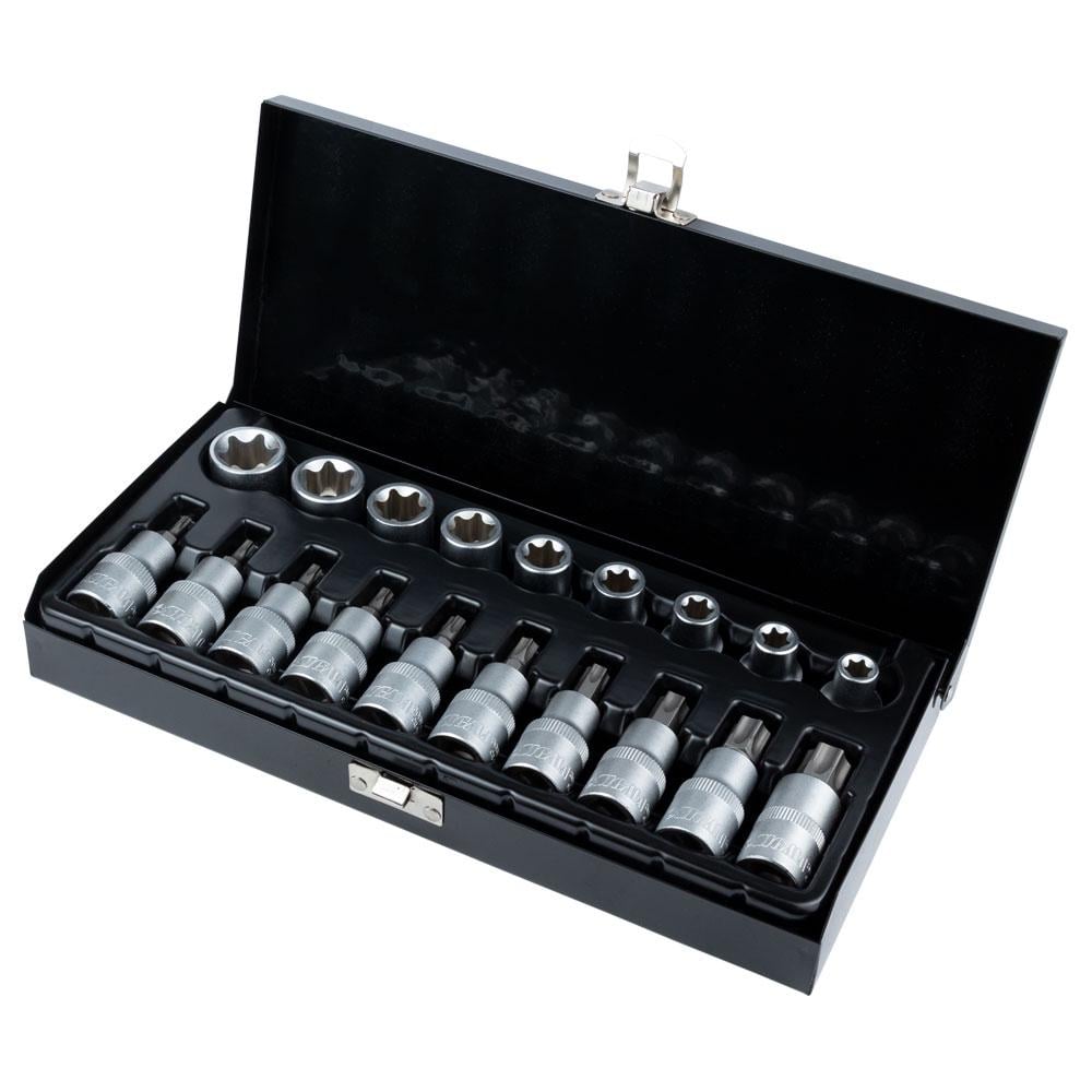 Набір насадок SIGMA CrV та біти з насадками Torx 1/2 19 шт. (6086661)