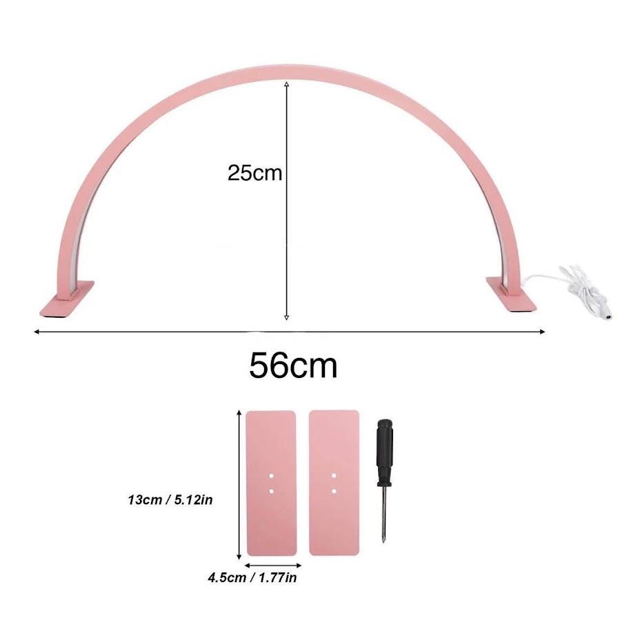 Лампа-півмісяць настільна безтіньова LED HQ-55х 56 см на 60 Вт Рожевий - фото 2 Лампа-півмісяць настільна безтіньова LED HQ-55х 56 см на 60 Вт Рожевий - фото 2