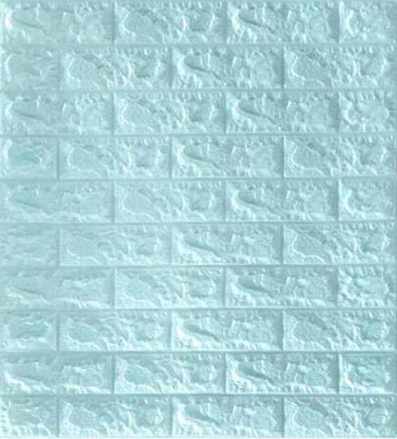 Самоклеящаяся 3D панель Sticker Wall 700x770x7 мм Голубой кирпич (00145)