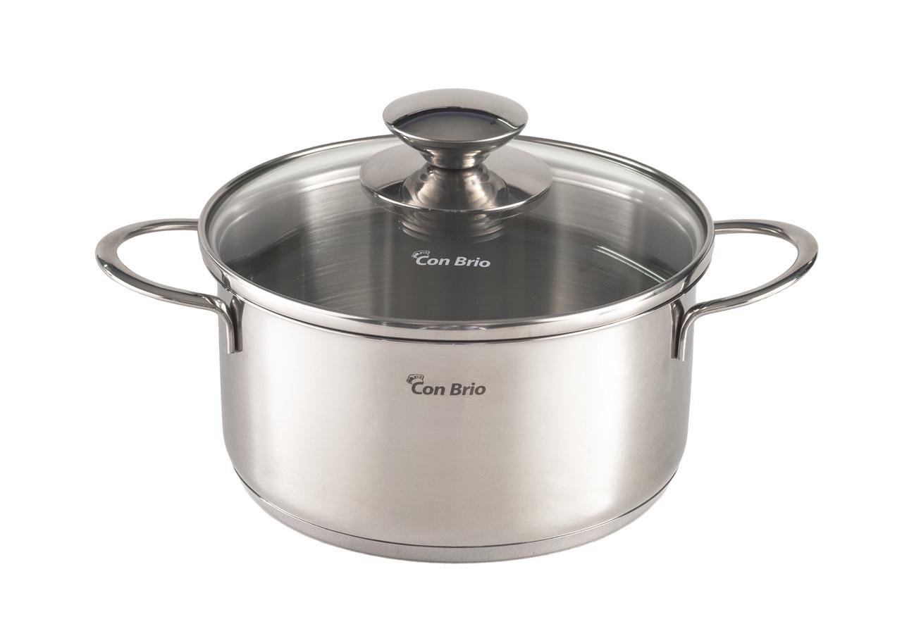 Кастрюля Con Brio со стеклянной крышкой 1,6 л 16 см (721eaf5f)