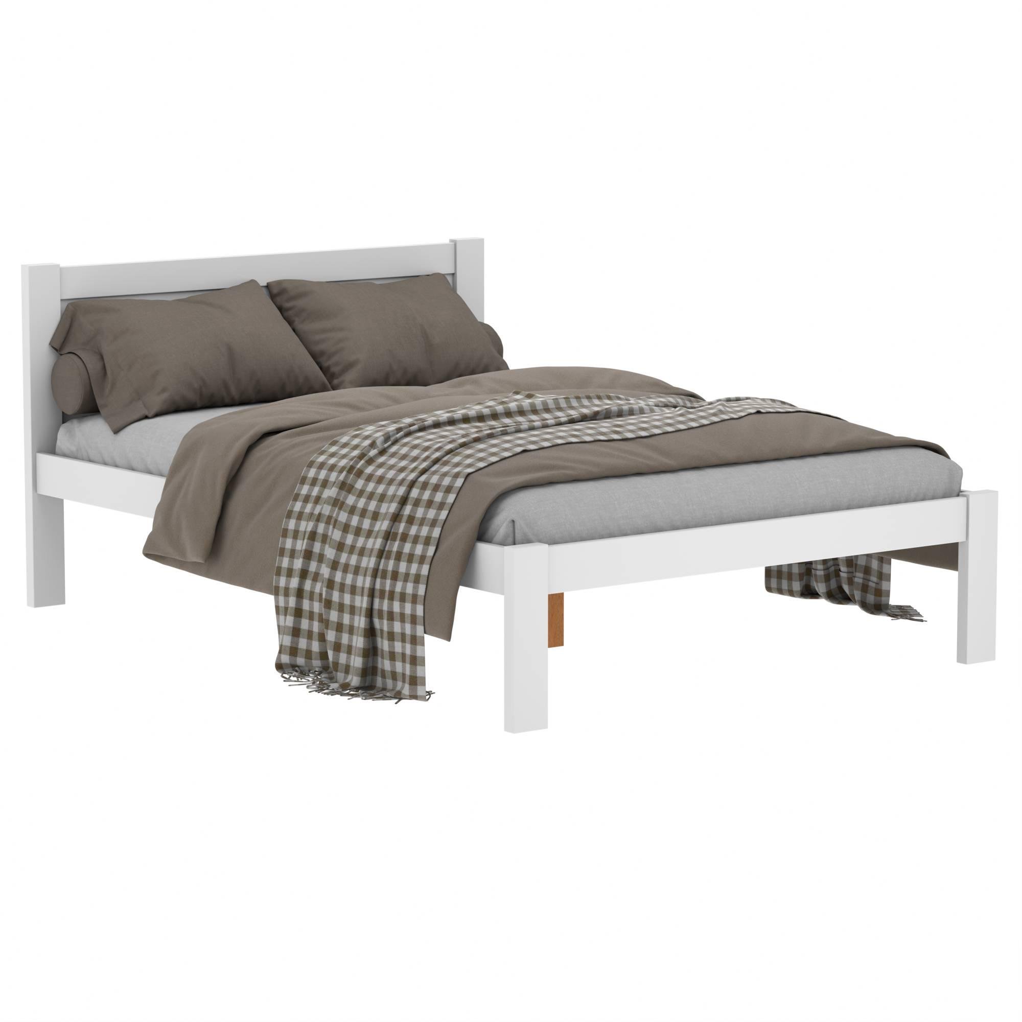 Кровать Неаполь дерево двуспальная 140х200 Белый (552379) Кровать Неаполь дерево двуспальная 140х200 Белый (552379)