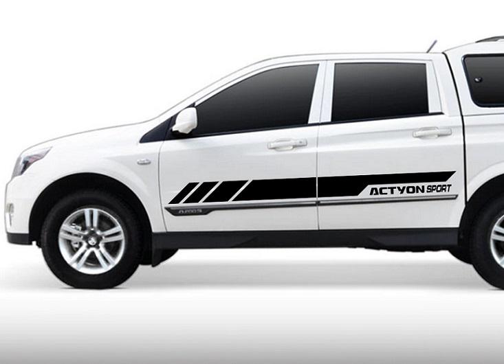 ᐉ Полосы на авто 3D Tuning Studio Санг йонг актион 980х140х0,06 мм 4 шт ...