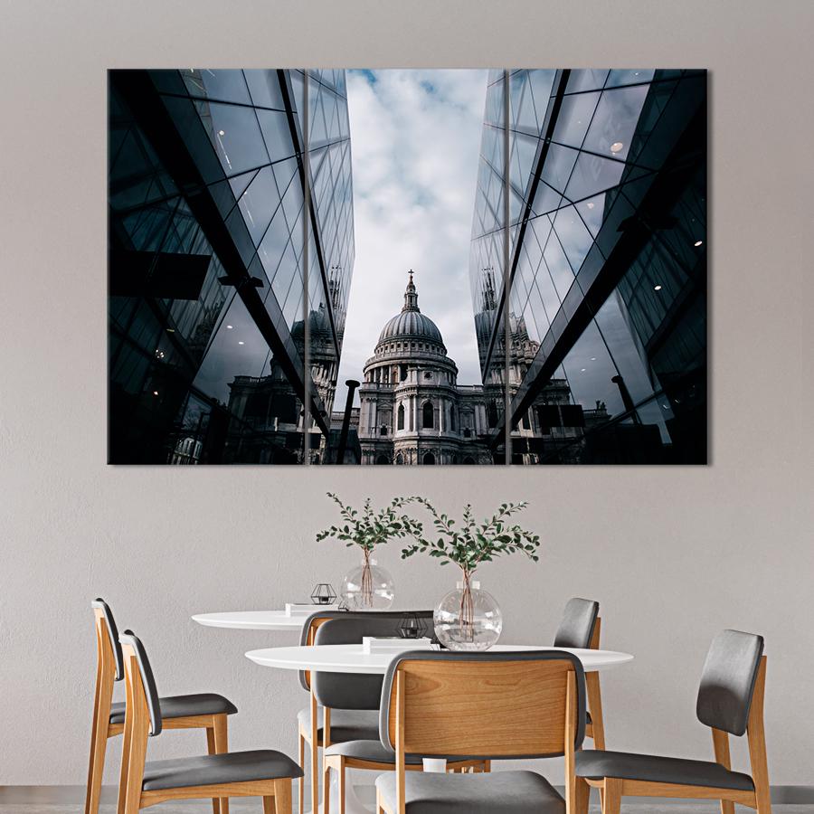 Картина город Собор Святого Павла в Лондоне 78x48 см (A689-3)