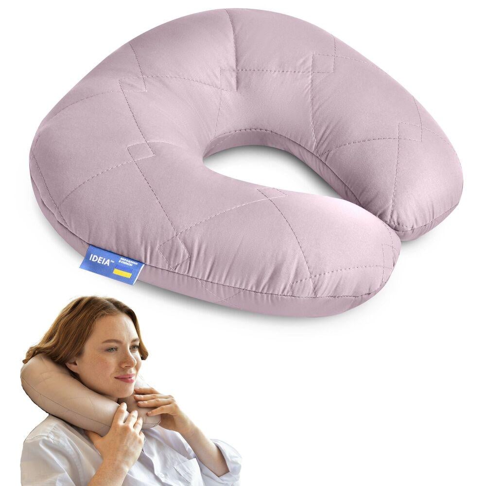 Подушка рогалик IDEIA Travel антиалергенна 32х32 см Сірий (26084) - фото 5