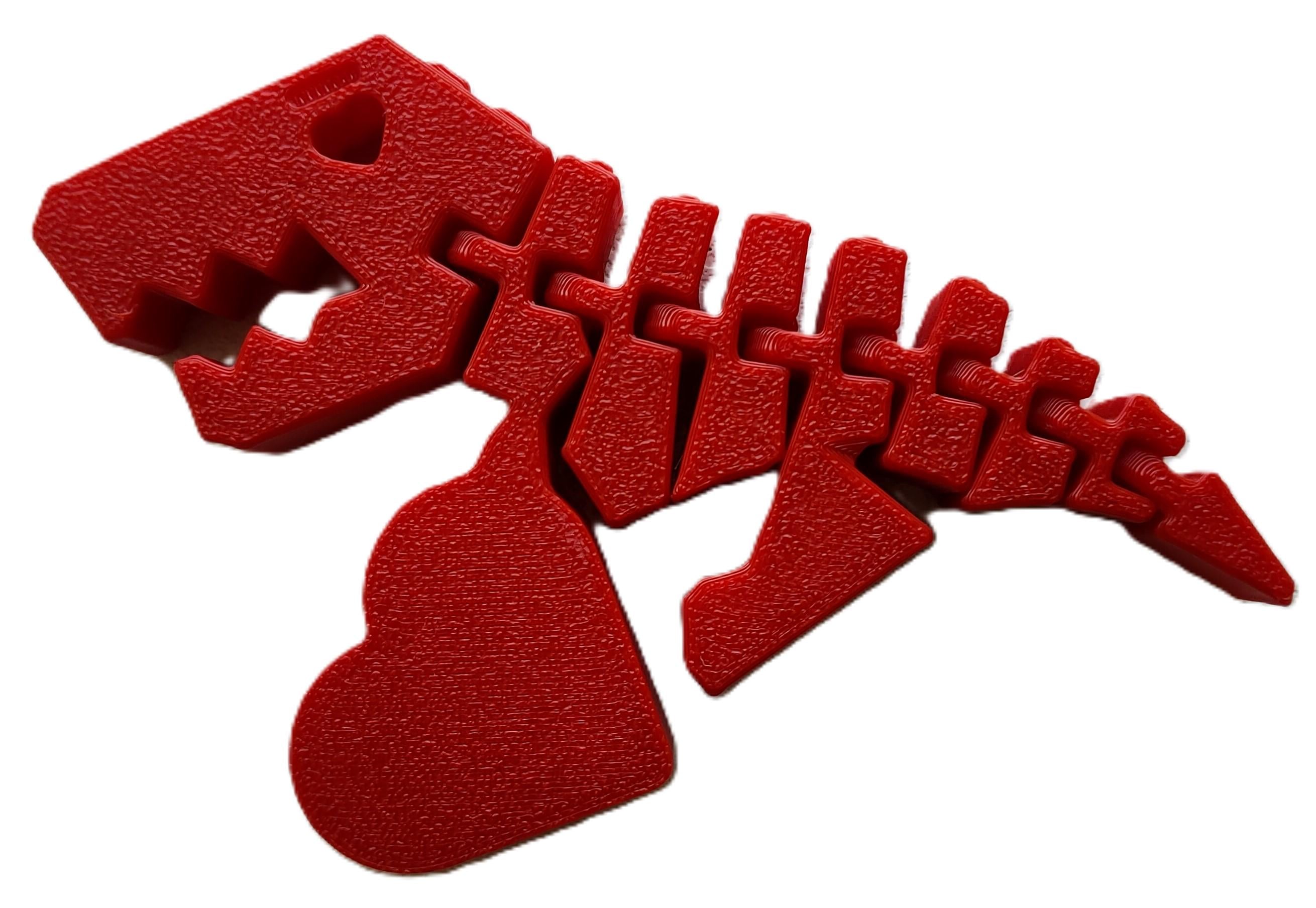 Дино с сердцем подвижная игрушка 110х65х10 мм (DINO-20G-KR)