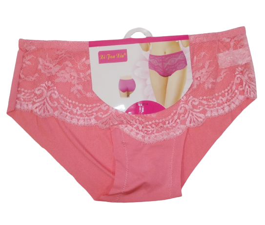 Женские трусики с кружевом Xi Fan Xiu 3214 бесшовные S-M Розовый (1640861025)