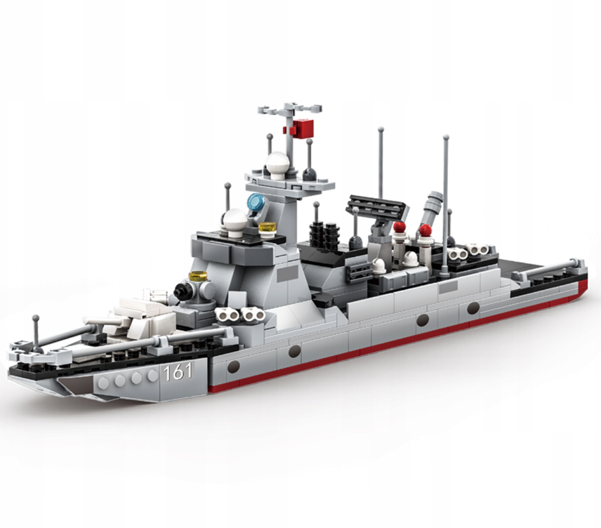 Конструктор Wange Type 052D Destroyer Эсминец детский 376 дет. Белый (3518)