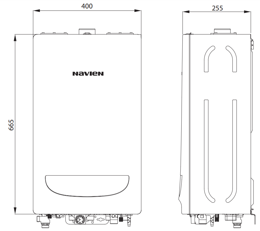 Газовий котел DELUXE E COAXIAL 10K NAVIEN 2-контурний настінний з димоходом 10 кВт (N.DLX.C.10.KIT1) - фото 4 Газовий котел DELUXE E COAXIAL 10K NAVIEN 2-контурний настінний з димоходом 10 кВт (N.DLX.C.10.KIT1) - фото 4