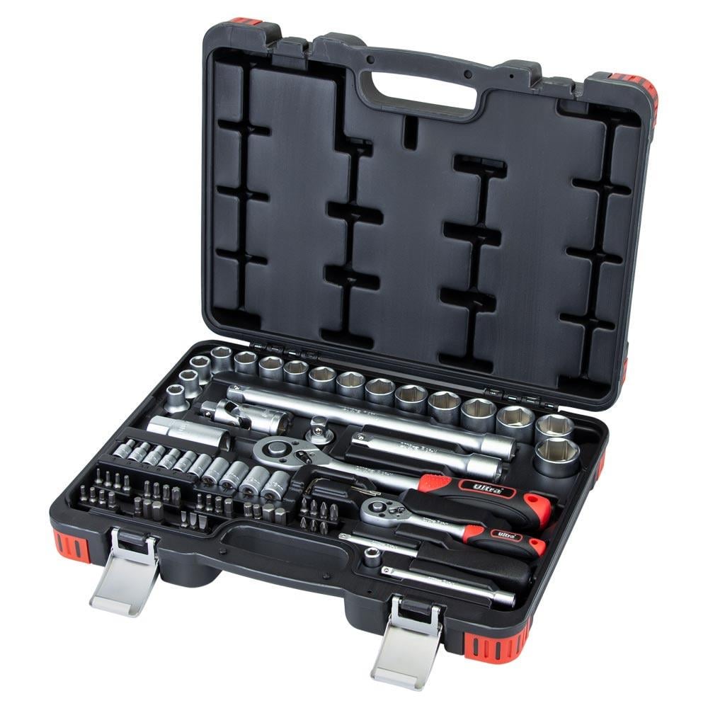 Набор торцевых насадок и бит ULTRA Taiwan 1/4" 1/2" 72 шт. CrV (6003112)