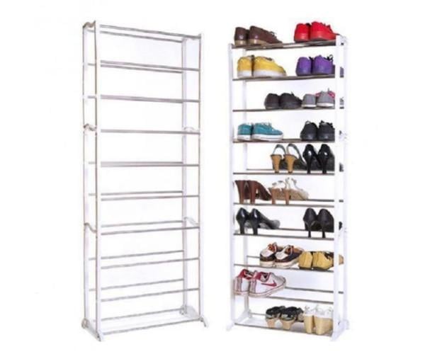 Полка для обуви Amazing Shoe Racks 8002 30 пар 10 полок Белый - фото 4