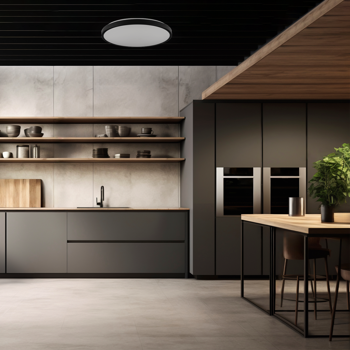 Потолочный светильник Vestum RING матовый 30W 4000К 395х60 мм Черный - фото 9