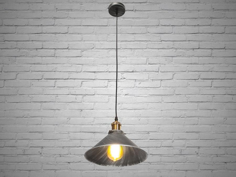 Светильник-подвес в стиле Лофт Черный/Серебряный (6855-260-BK-SV)