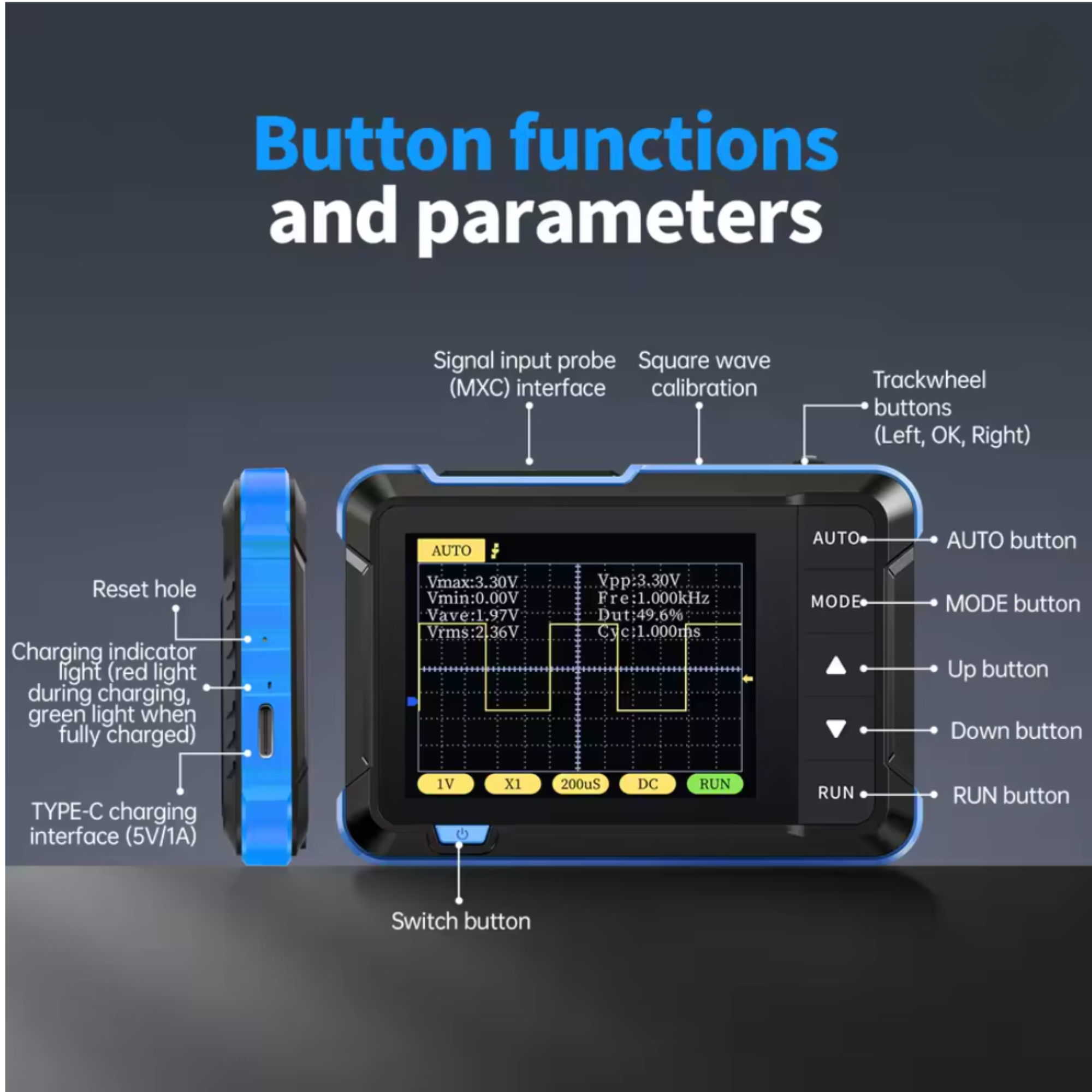 Осцилограф цифровий FNIRSI DSO152 (29614631) - фото 2 Осцилограф цифровий FNIRSI DSO152 (29614631) - фото 2
