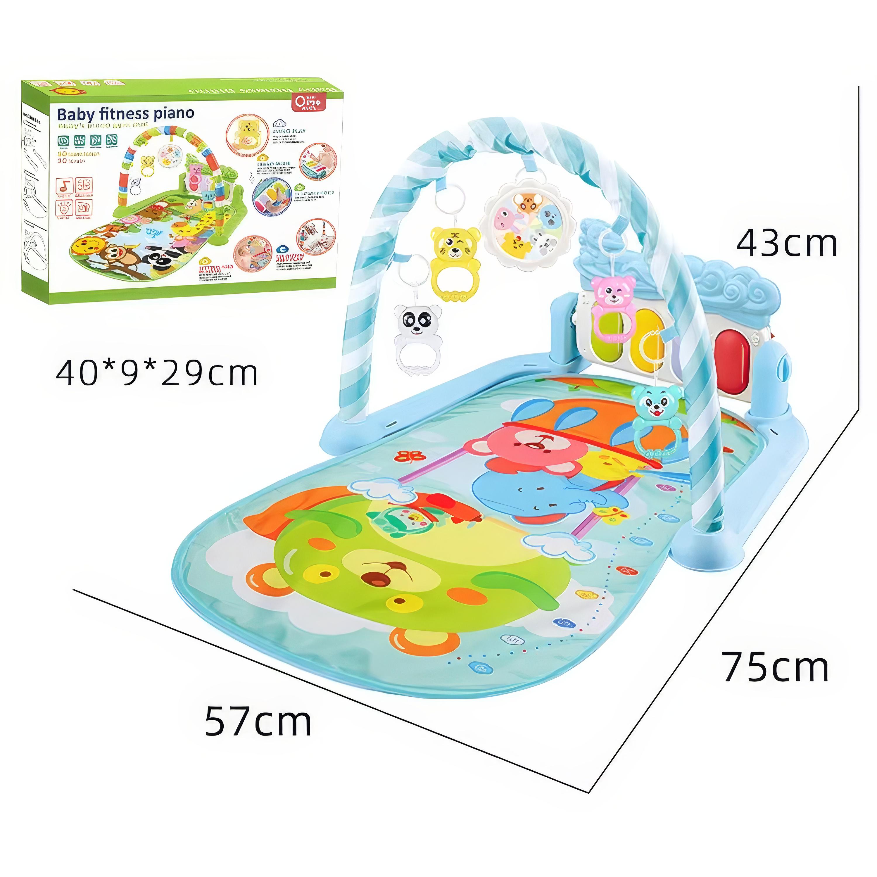 Килимок дитячий Тварини з піаніно з підвісними іграшками Блакитний - фото 3 Килимок дитячий Тварини з піаніно з підвісними іграшками Блакитний - фото 3