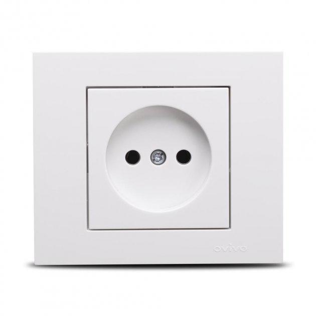 Розетка одинарная Ovivo Grano Белый (400-010300-215)