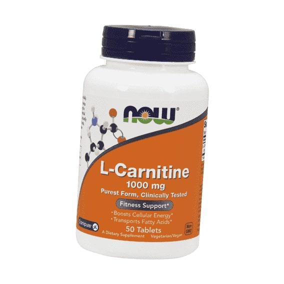 Карнітін NOW Foods L-Carnitine 1000 мг 50 Tabs - фото 1