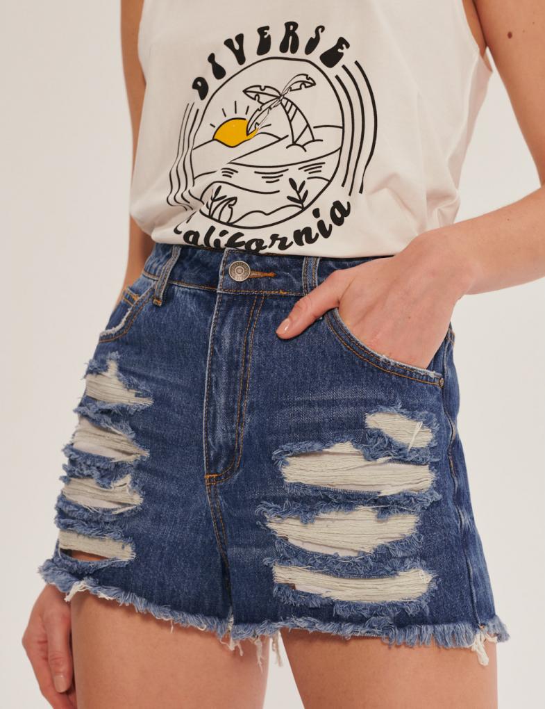 Шорти жіночі Diverse CALESA джинсові S Темно-блакитний (5902598724175)