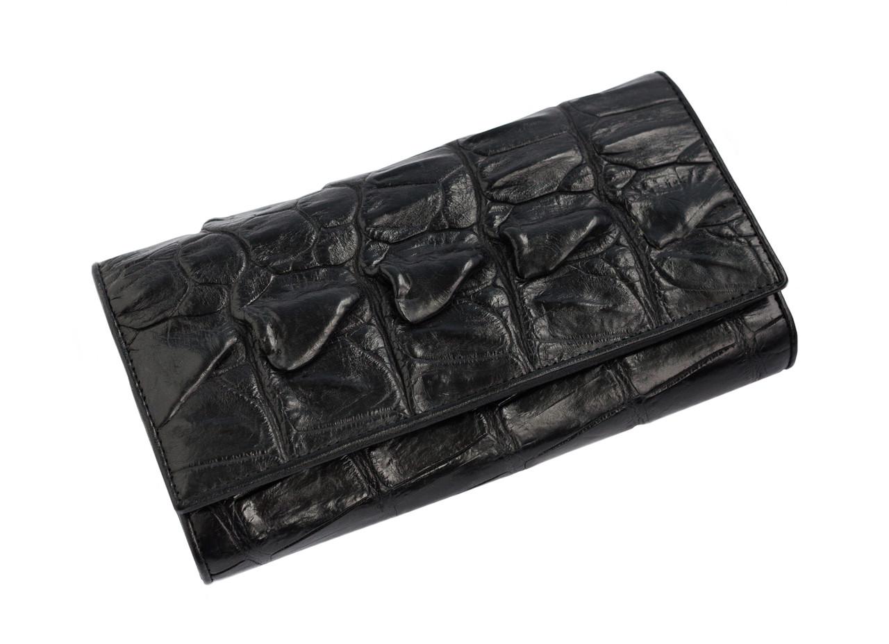 Кошелек из кожи крокодила Ekzotic Leather Черный (cw 18_1)