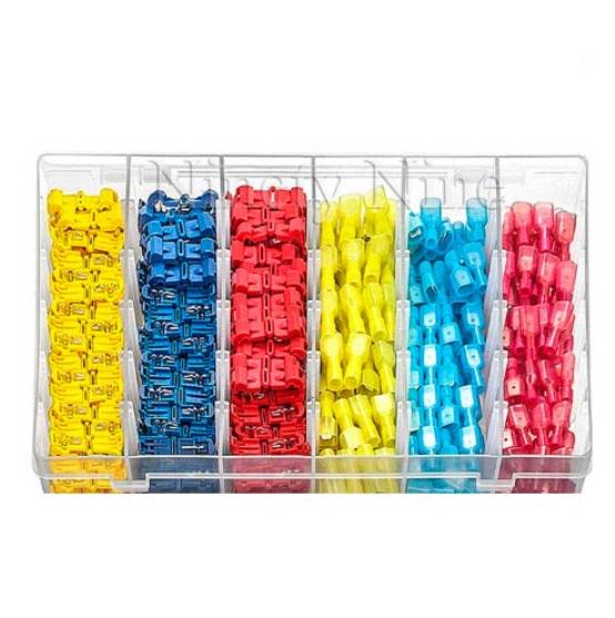 Набір Т-подібних обтискних клем з ізоляцією для швидкого обтискання набір 360 шт. у кейсі (534914) Набір Т-подібних обтискних клем з ізоляцією для швидкого обтискання набір 360 шт. у кейсі (534914)