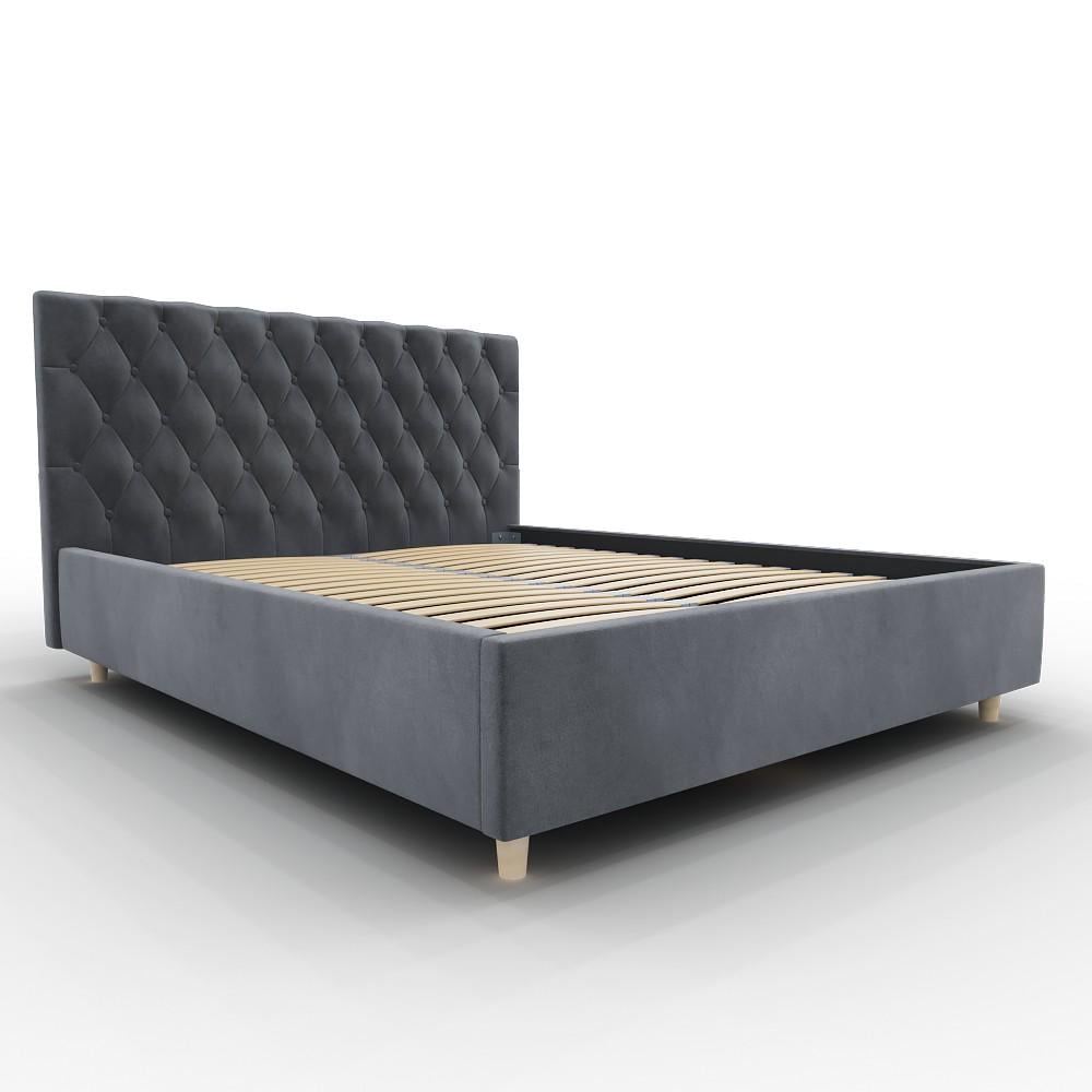 Ліжко Homefort Elena 1К1 London з підйомним механізмом 120х200 см 16 Сірий (hctElena_lon16120200)