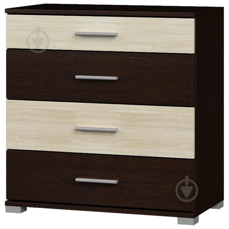Комод Эверест на 4 ящика Бриз К-5 венге + дуб молочный  (EVR-2047)