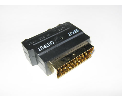 Переходник UKC SCART- 3 RCA вход-выход