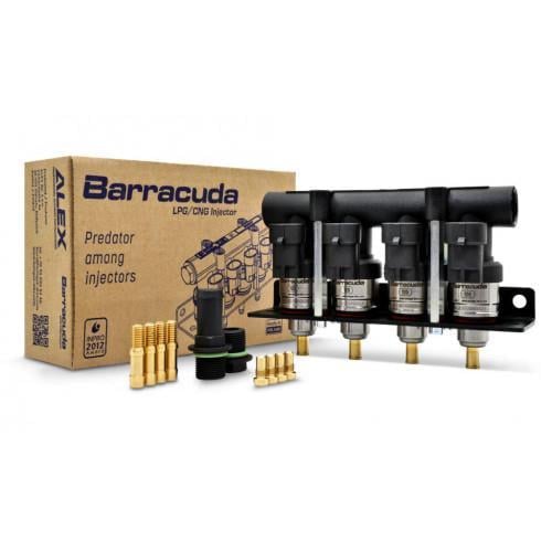 Форсунки Alex Barracuda Rail 120 NL/min в рейке на 4 цилиндра (BR124P)