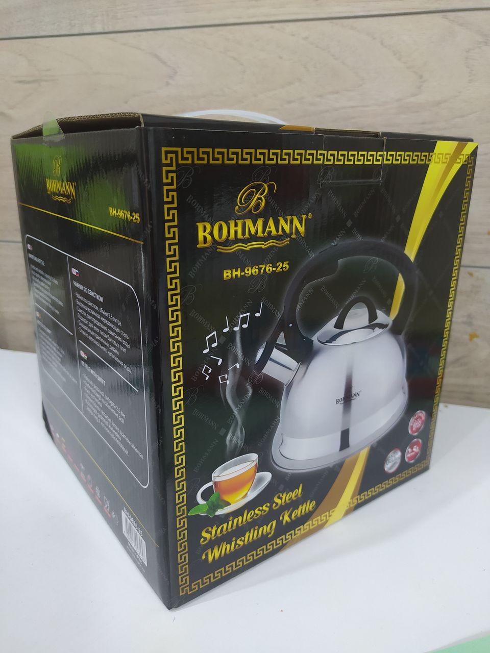 Чайник для плити Bohmann зі свистком 2,5 л (BH-9676-25) - фото 2 Чайник для плити Bohmann зі свистком 2,5 л (BH-9676-25) - фото 2