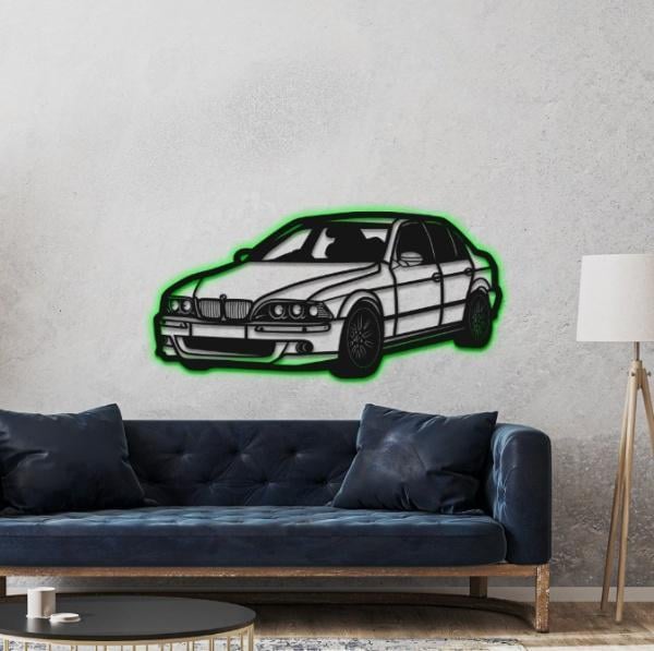 Панно деревянное Decart BMW e39 декор для спальни офиса 95х80 см