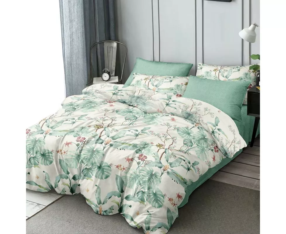 Комплект постільної білизни Love You Рослинний принт поплін євро203019 (DR012792) Комплект постільної білизни Love You Рослинний принт поплін євро203019 (DR012792)