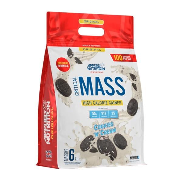 Гейнер Applied Nutrition Critical Mass Original 6000 г/25 порций Cookie&Cream (000028132)