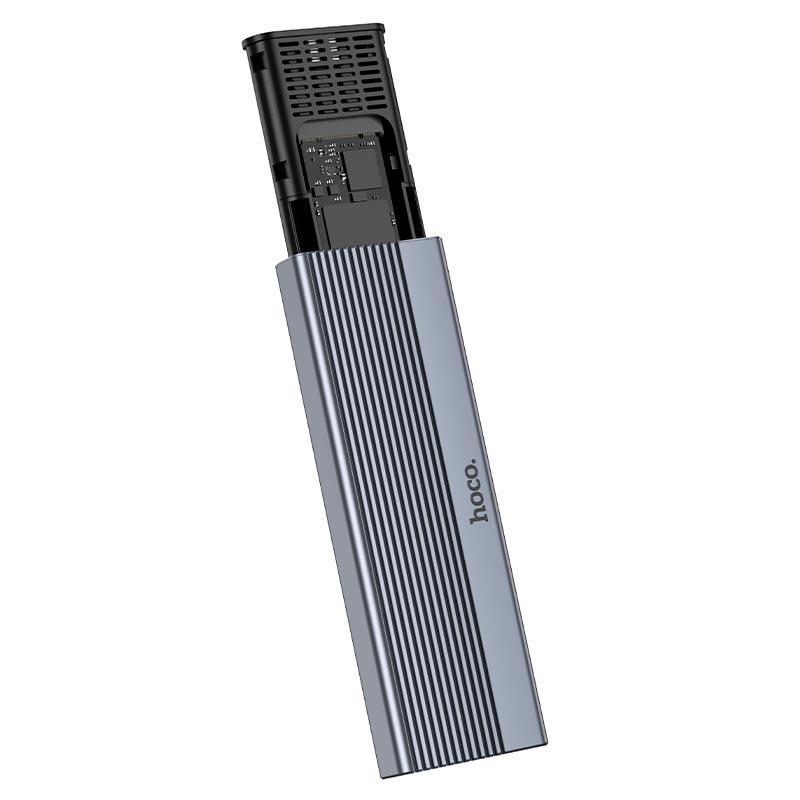 Карман для жестких дисков SSD Hoco HB47 M,2 SATA USB-C до 4 ТБ Grey (685bd42d) - фото 4