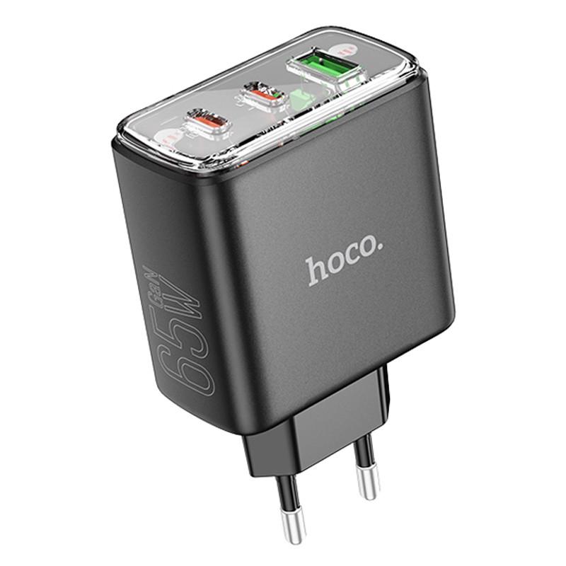 Зарядний пристрій мережевий Hoco CS44A Smart PD65W 2C1A Black (00000071094_2)