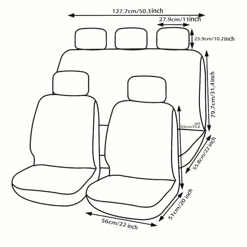 Комплект универсальных чехлов для автомобильных сидений с принтом бабочек 9 предметов Розовый (2717333375) - фото 3