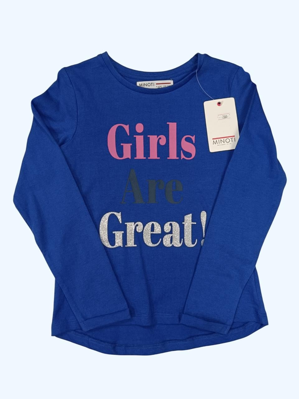 Лонгслів дитячий для дівчинки Minoti 116 см Синій (0269)