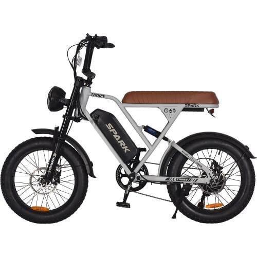 Велосипед с электродвигателем Spark TORN 48V/1200W/20 Ah Li-On 20" Серый (000252601)