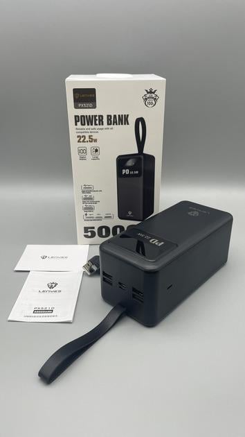 Повербанк LENYES PX521D Power Bank 4 USB із швидкою зарядкою 50000 mAh - фото 3