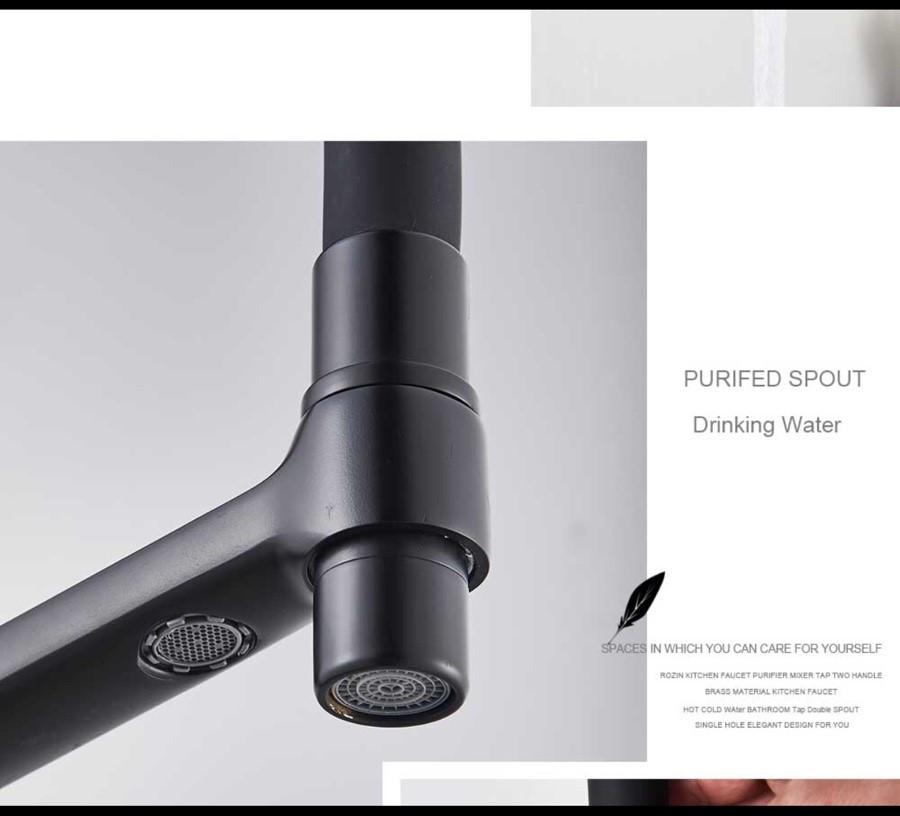 Змішувач для кухні Landberg Black із підключенням фільтрованої води (323LA) - фото 4