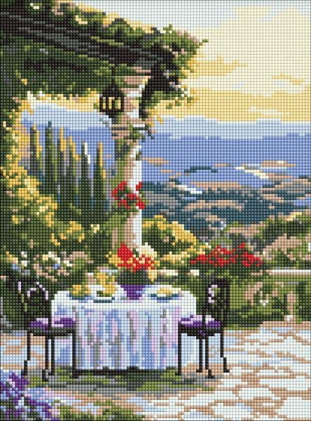 Алмазная мозаика Ideyka Живописный ужин 30x40 см (Id-AMO8132)