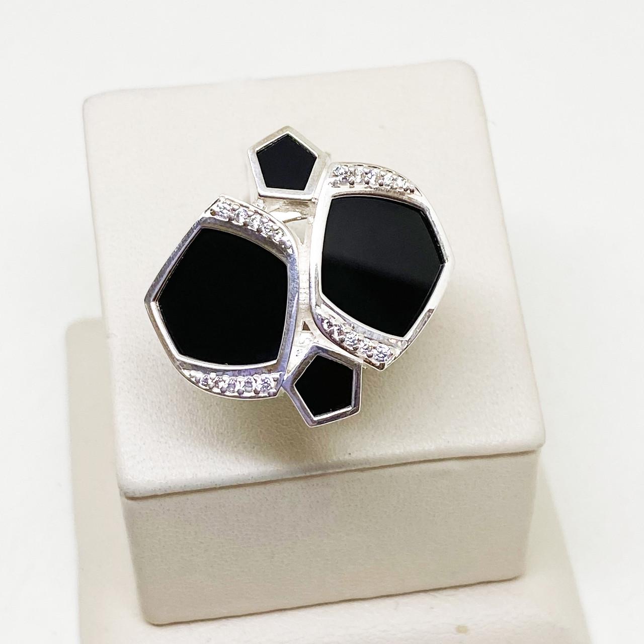 Кольцо серебряное с ониксом р. 18,5 5,13 г (1847507687) Кольцо серебряное с ониксом р. 18,5 5,13 г (1847507687)