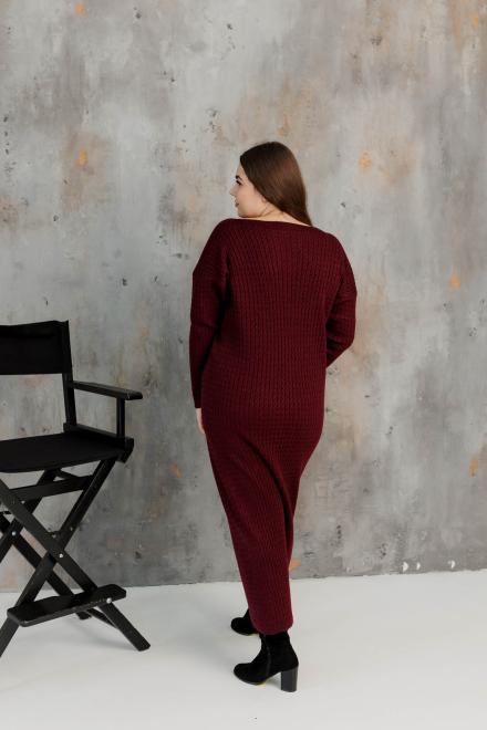 Сукня ART KNIT Андреа з бордовим люрексом M/L Бордо (43536) - фото 3