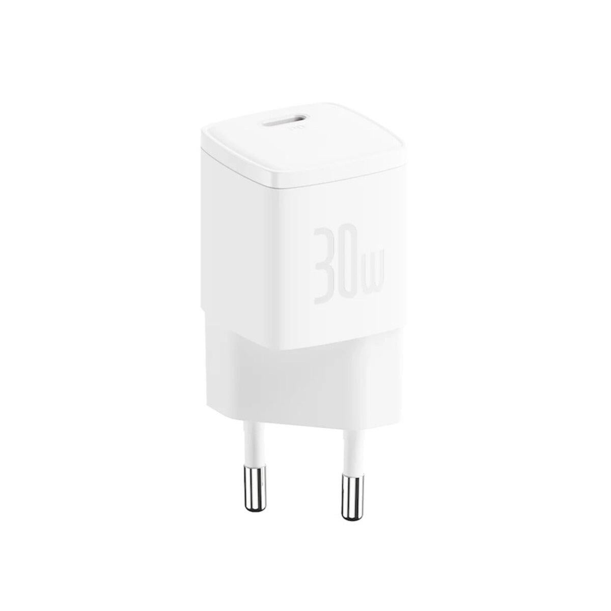 Зарядное устройство BASEUS Cube Fast Charger 1xType-C 30W EU White (CCXF000302)