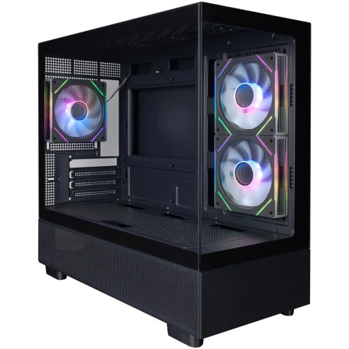 Корпус для ПК 1stPlayer Mi5-BK-2FC7R-1FC7 без БЖ Black (MCT-MI5-BK-2FC7R-1FC7)