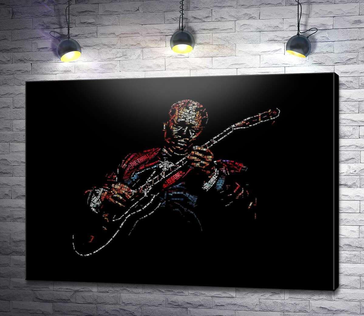 Картина ArtPoster Образ музыканта Би Би Кинга из слов 100x71 см Модуль №1 (004384)