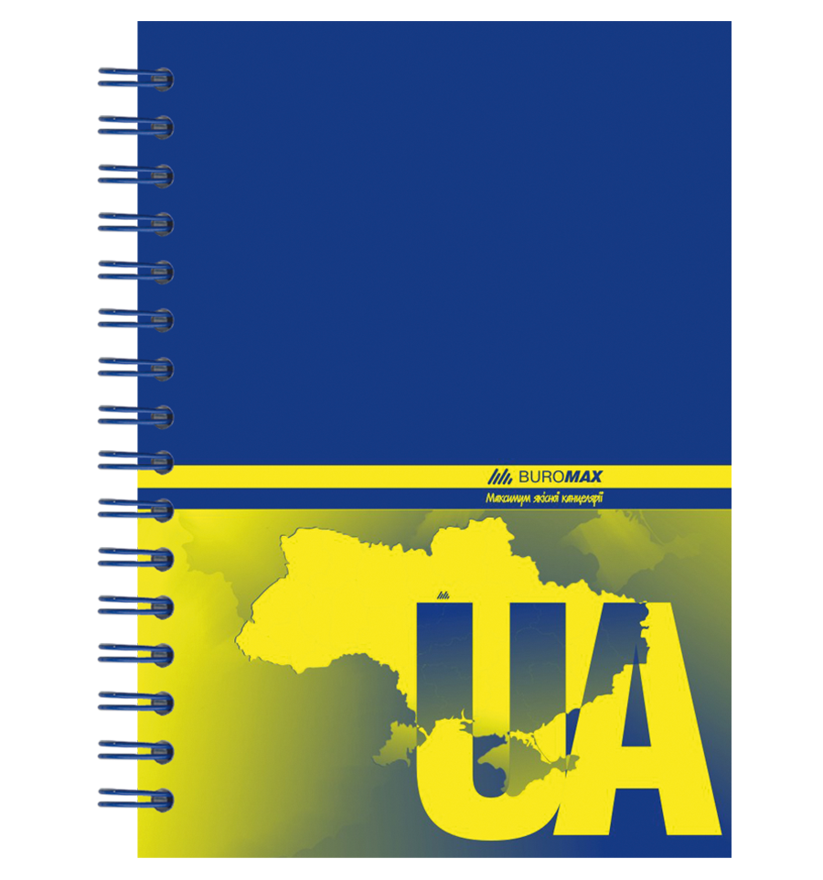 Тетрадь для заметок в клетку А6 Buromax My Country с твердой ламинированной обложкой 96 листов
